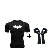 KIT GYM RAT MASCULINO Camiseta de compressão + Strap Fitness