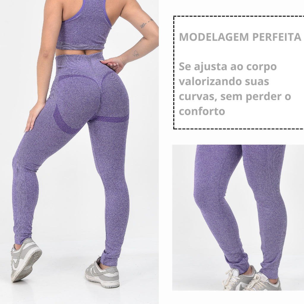 Calça Legging Esportiva Academia Feminina Cintura Alta