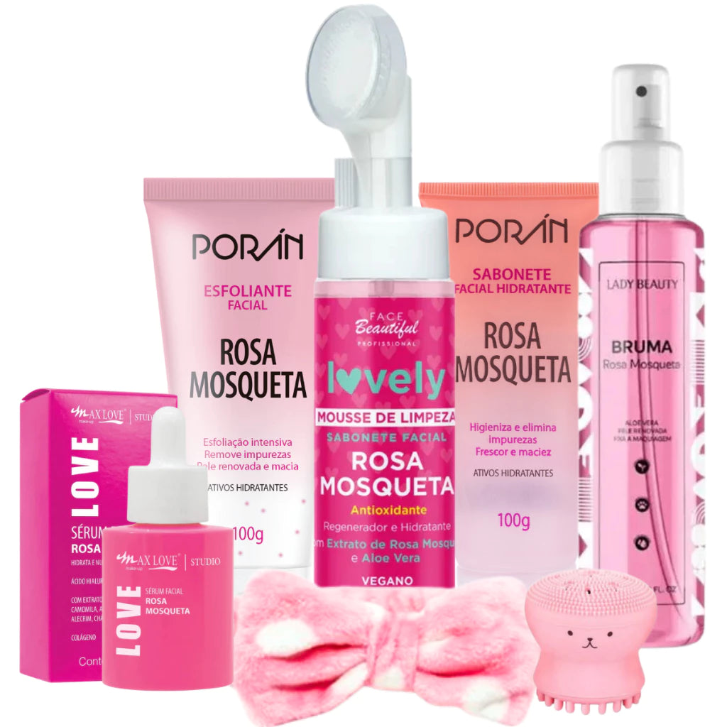 Kit skin care limpeza de pele rosa mosqueta