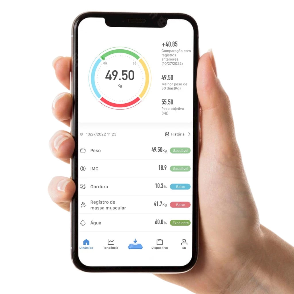 Balança Corporal Bioimpedância Profissional Bluetooth