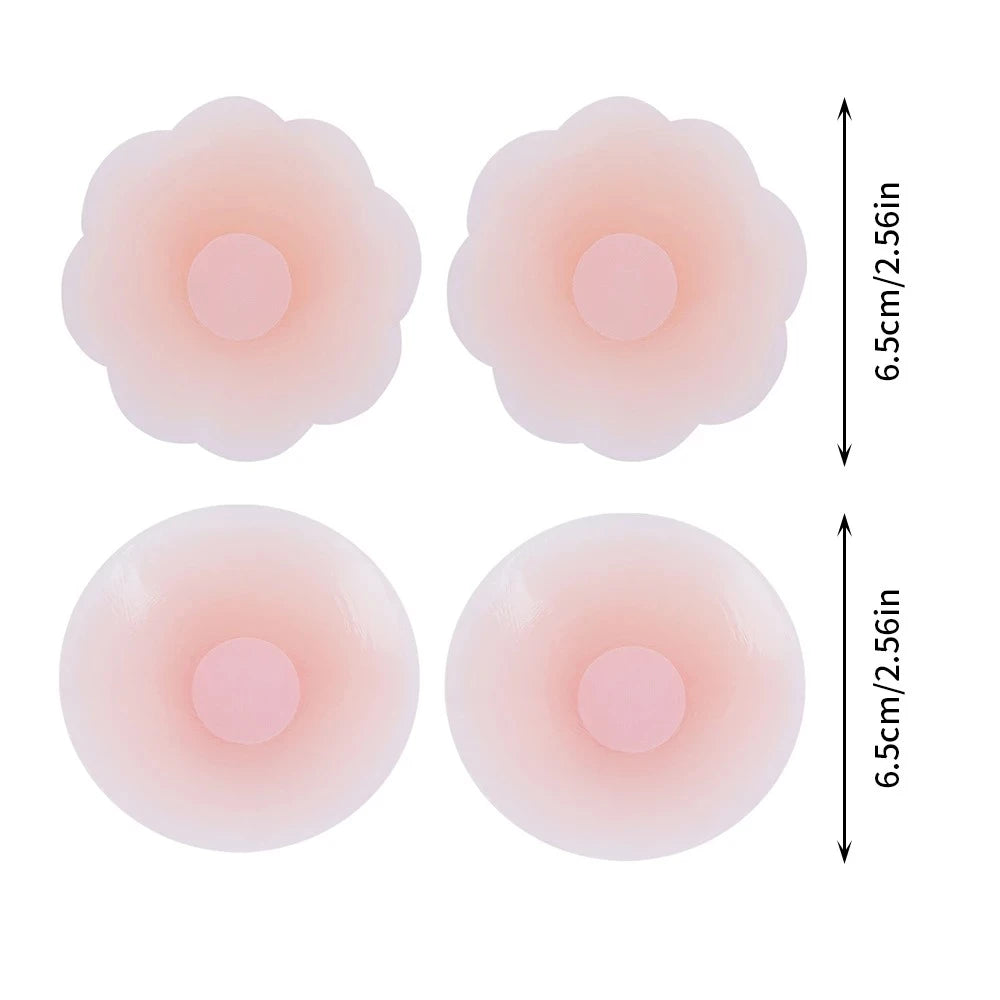 Sutiã Invisível de Silicone Autoadesivo – Almofada de Proteção para Mamilos, Conforto Diário